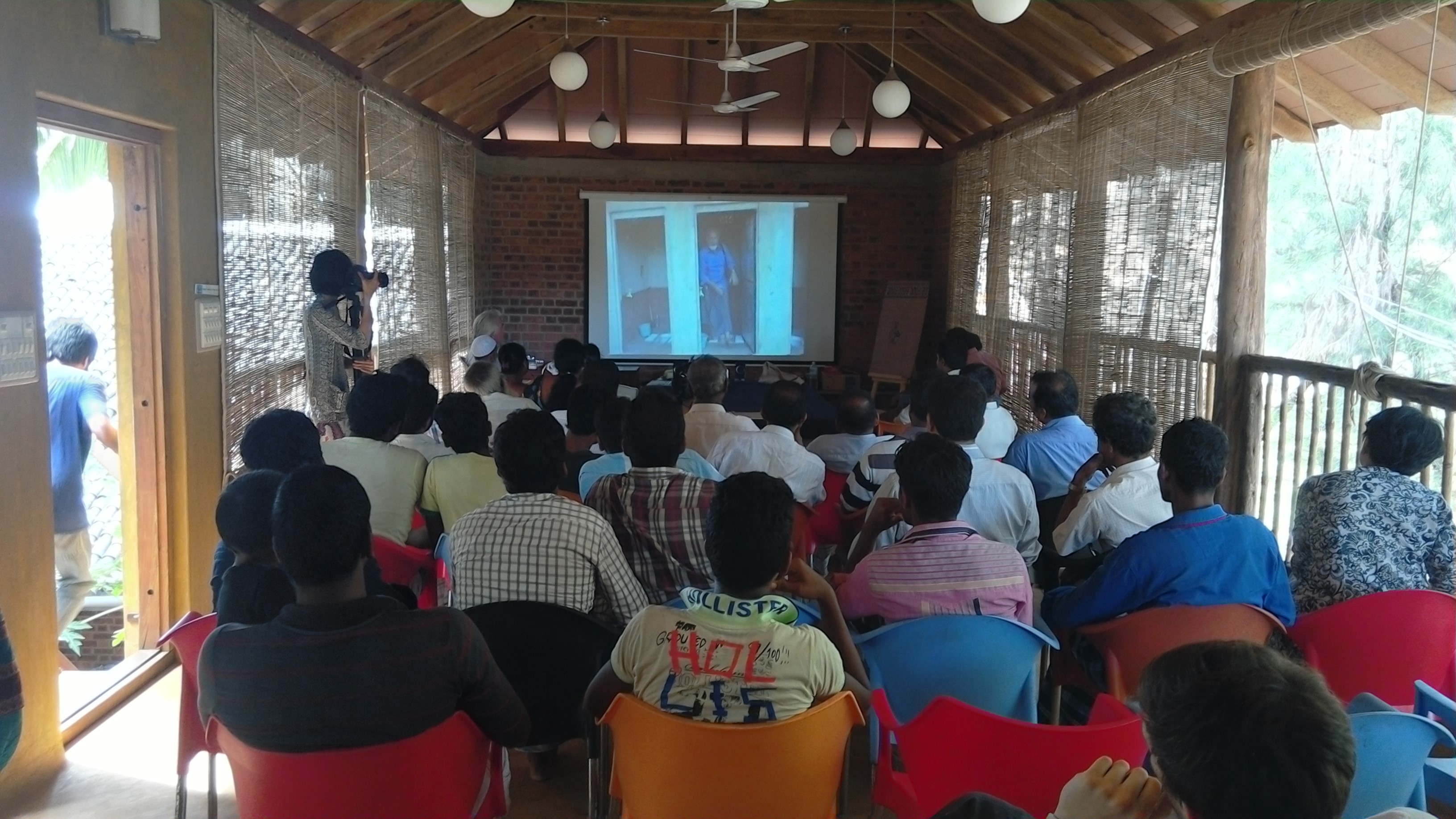 A community workshop at Panchabhuta's field station, Kagal